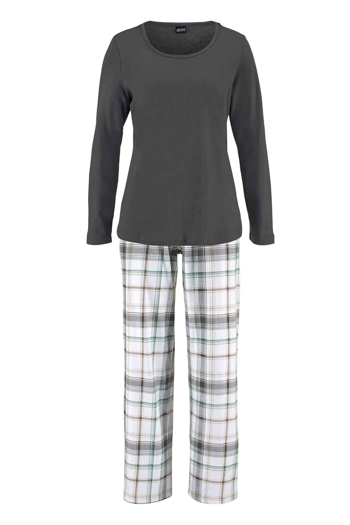Arizona  Pyjama set - Grau - Unifarben