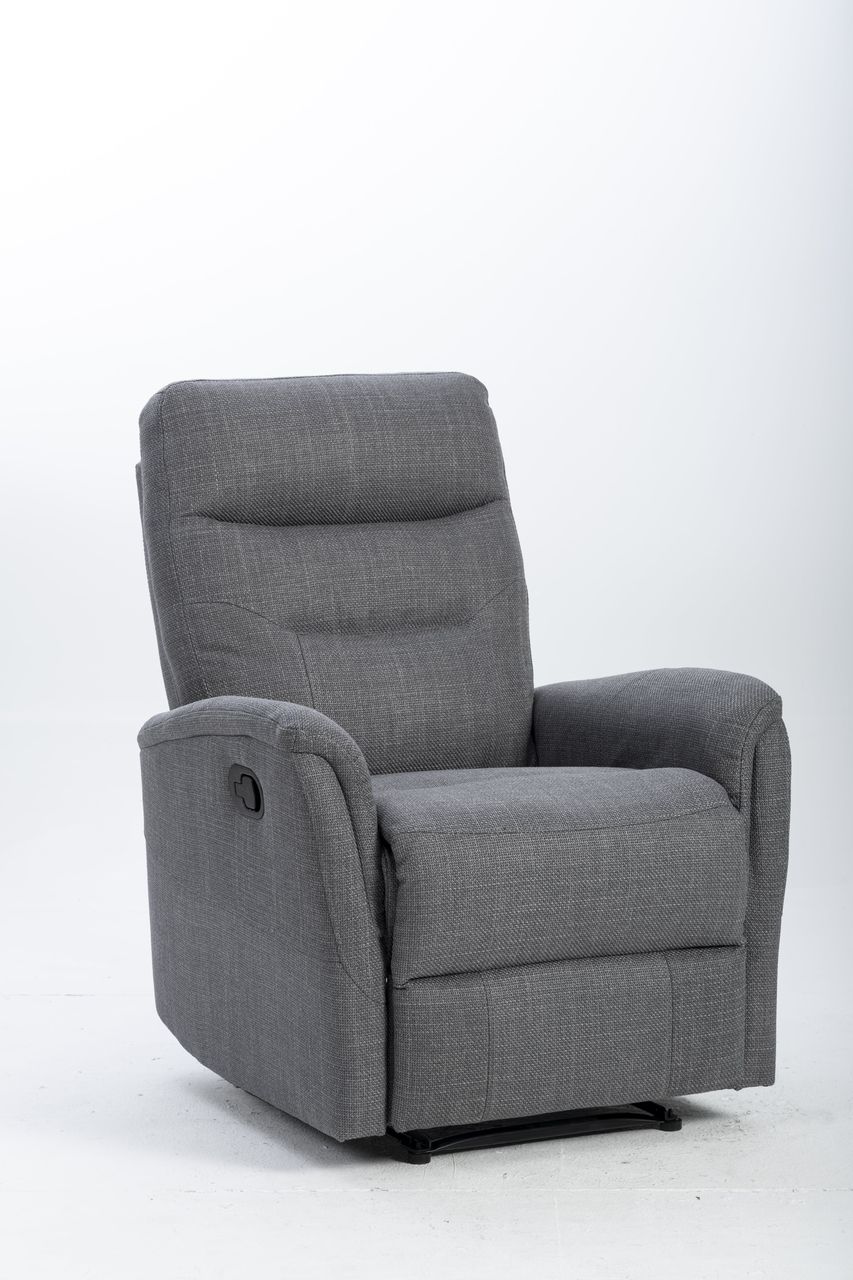 Happy Home Couchgarnitur Set Sofaset Sitzgarnitur 3tlg. mit 5 Relaxfunktionen gepolstert grau