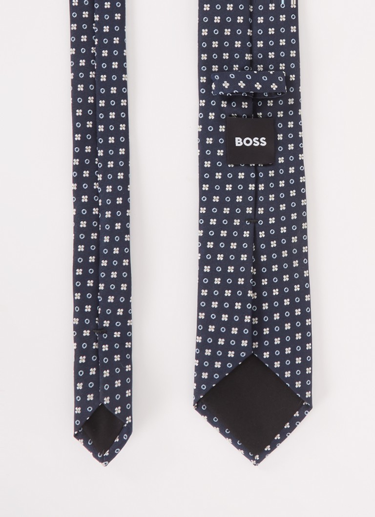 Cravată HUGO BOSS din amestec de mătase cu microimprimare