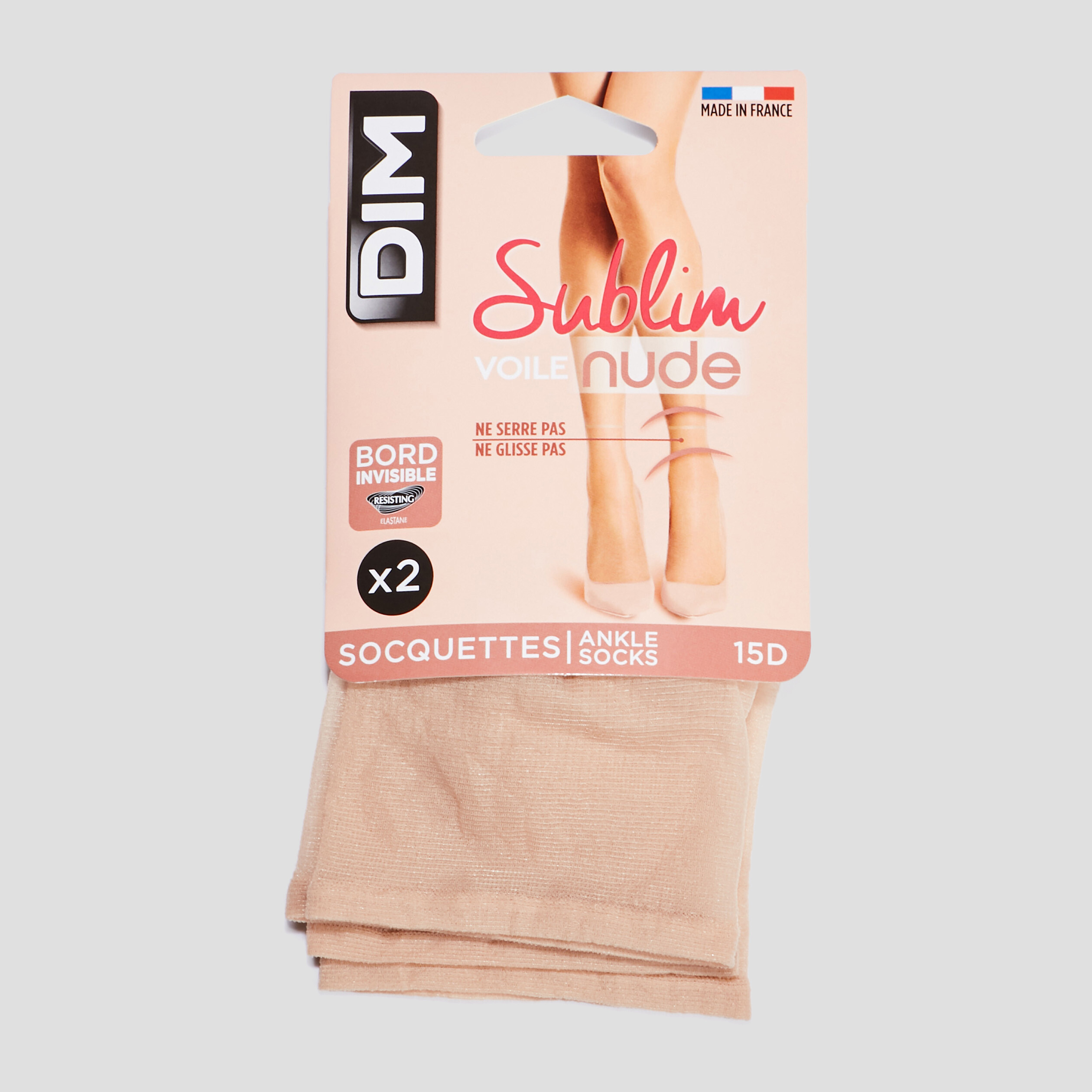 Lot 2 paires socquettes Sublim ivoire femme | La Halle
