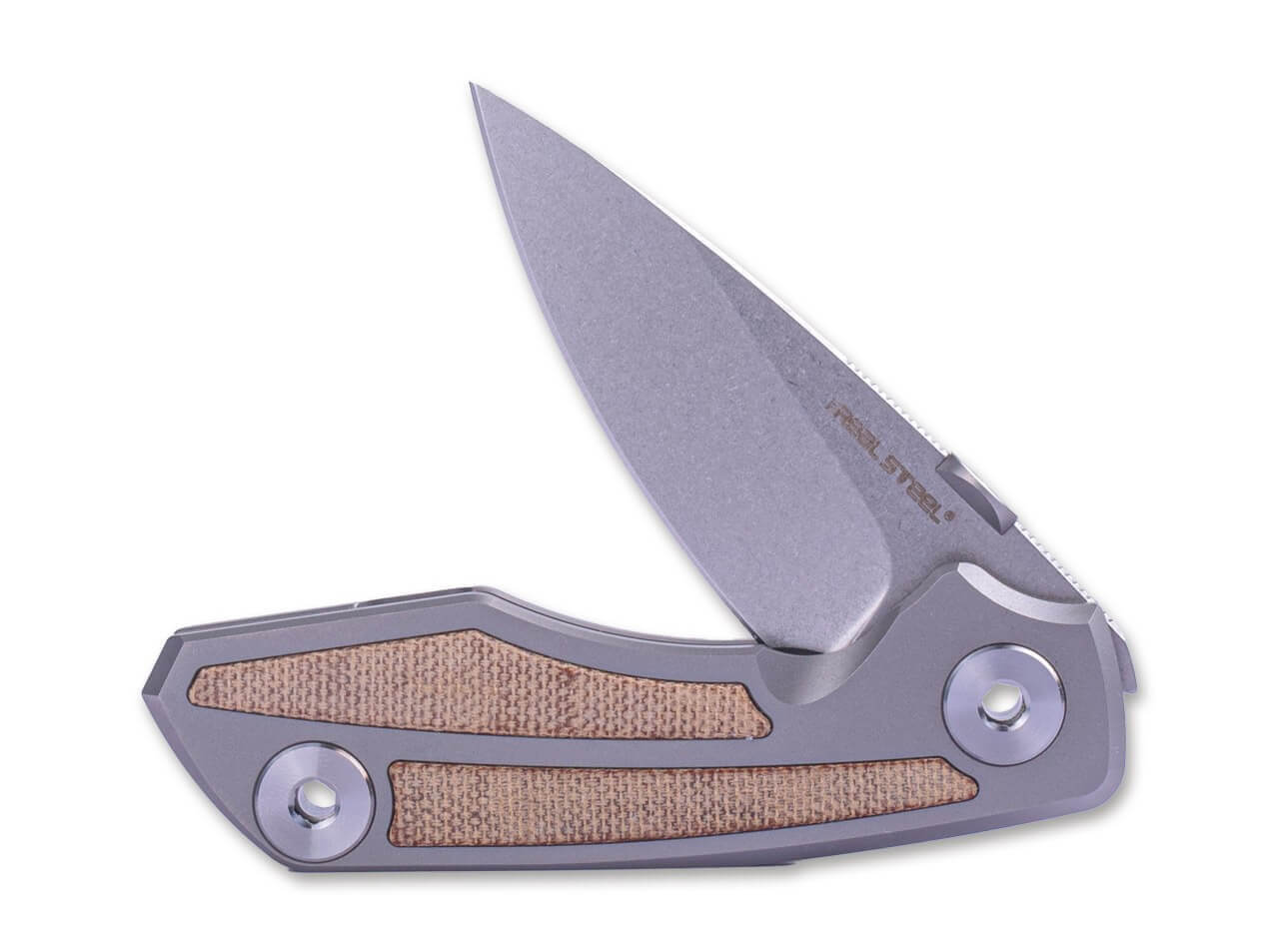 Delta Frame Lock TC4 Micarta Natural