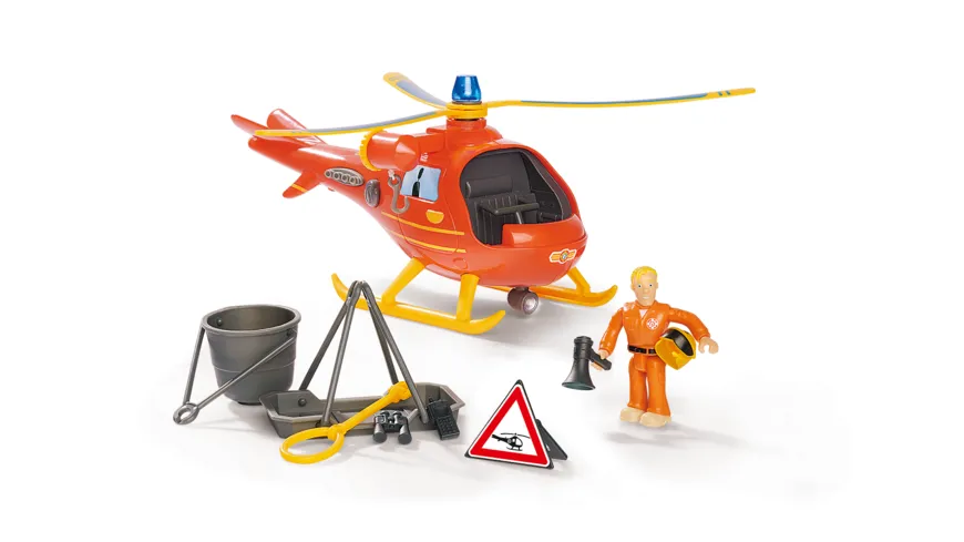 Simba - Feuerwehrmann Sam - Sam Hubschrauber Wallaby mit Figur