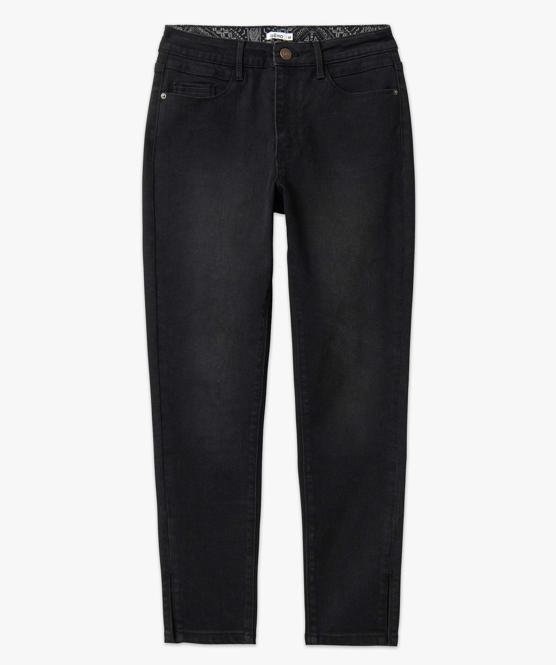 Jean femme coupe Skinny longueur 7/8ème noir | GEMO