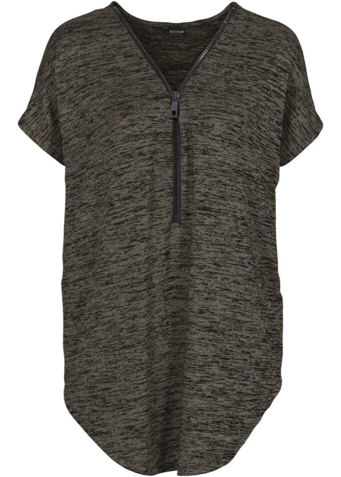 Oversize-Shirt mit Reißverschluss