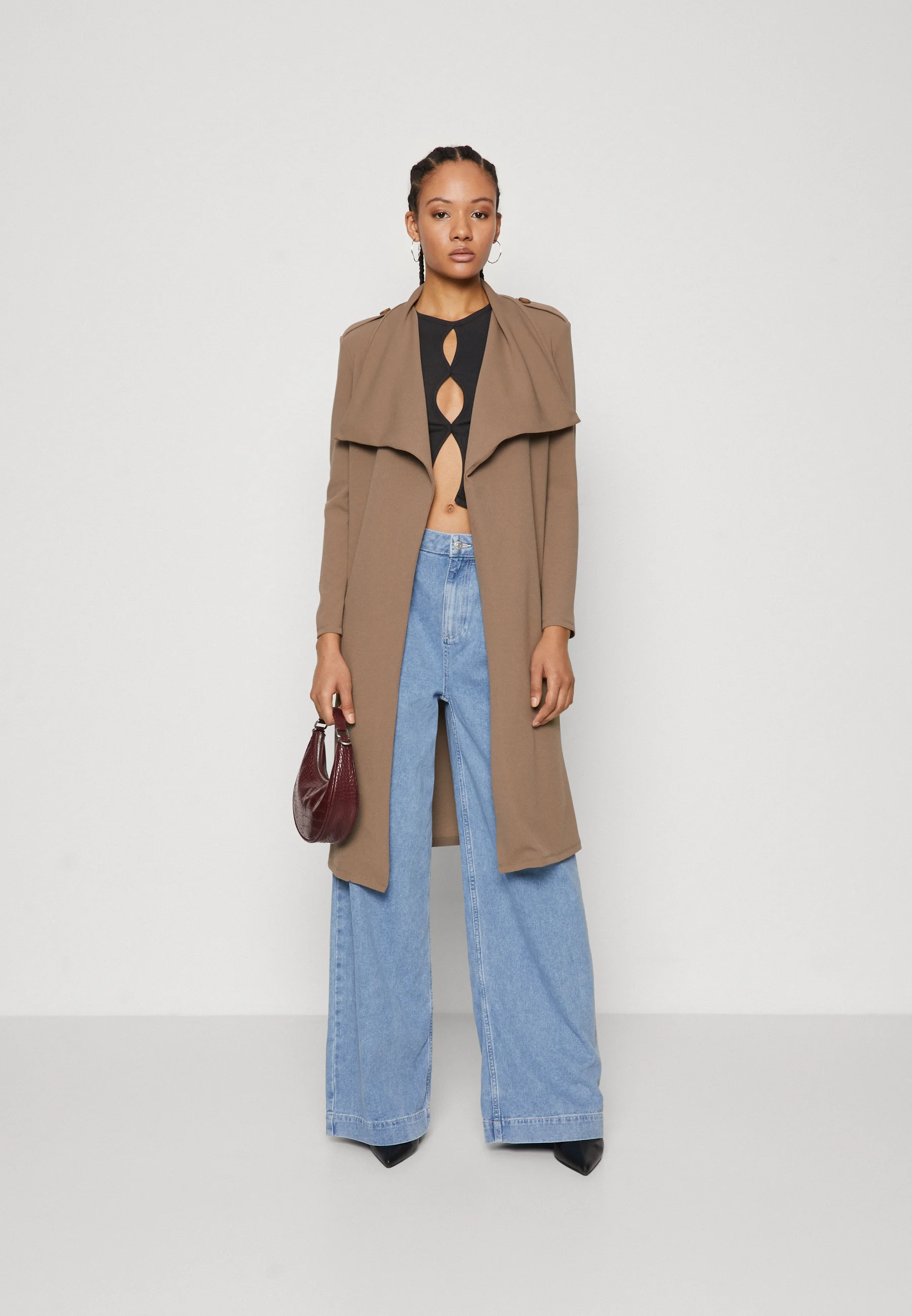 VILA VICLARA LONG DRAPY - Gabardina