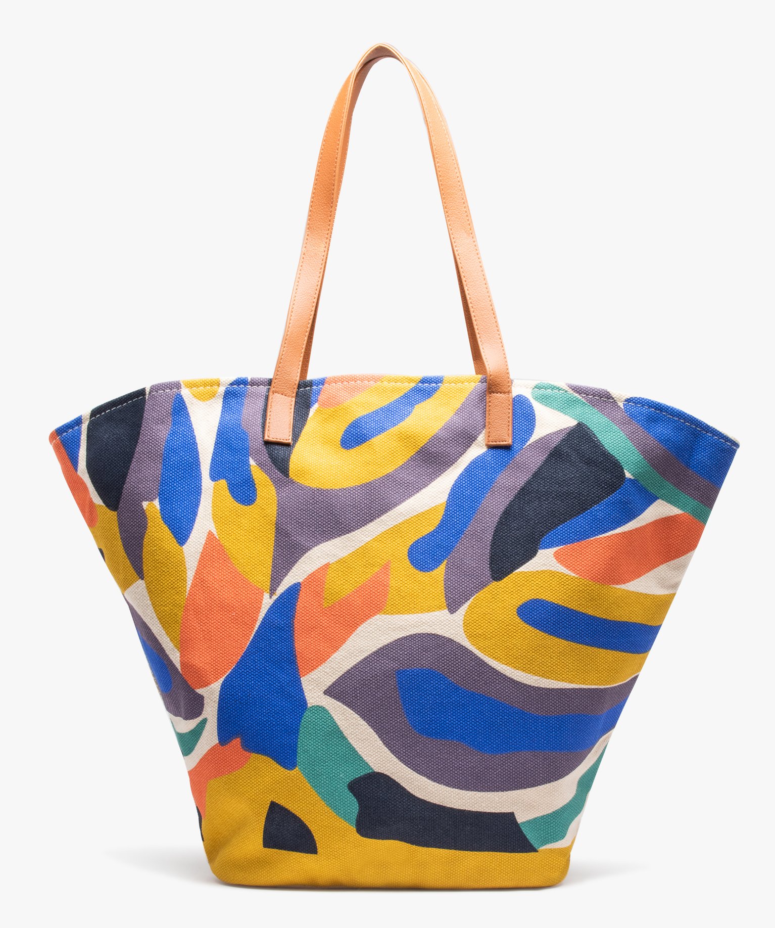 Sac cabas femme en toile grand format multicolore | GEMO