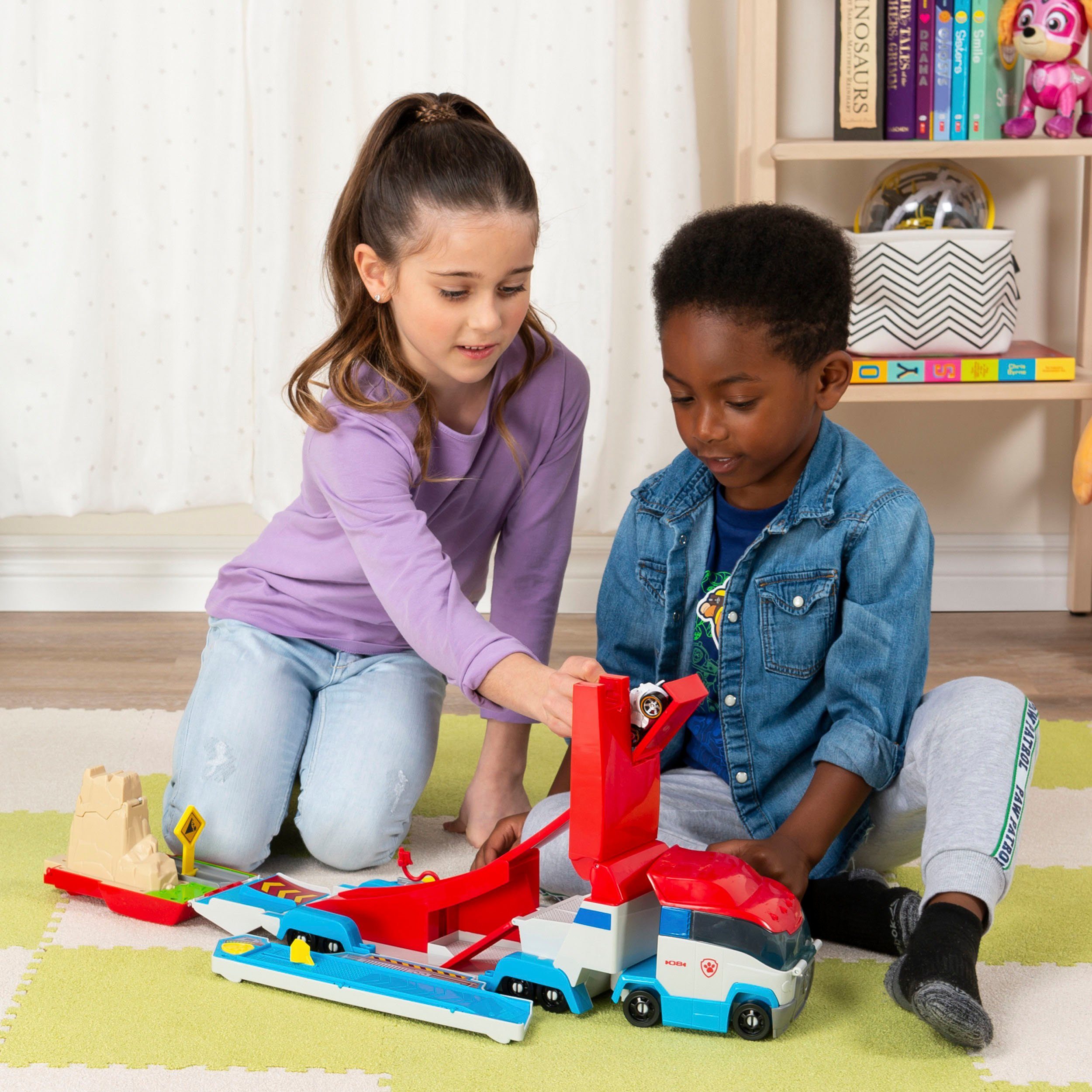 Spin Master Spielzeug-Auto PAW Patrol, True Metal Launch'N Haul PAW Patroller mit Robodog, für True Metal Metall-Fahrzeuge