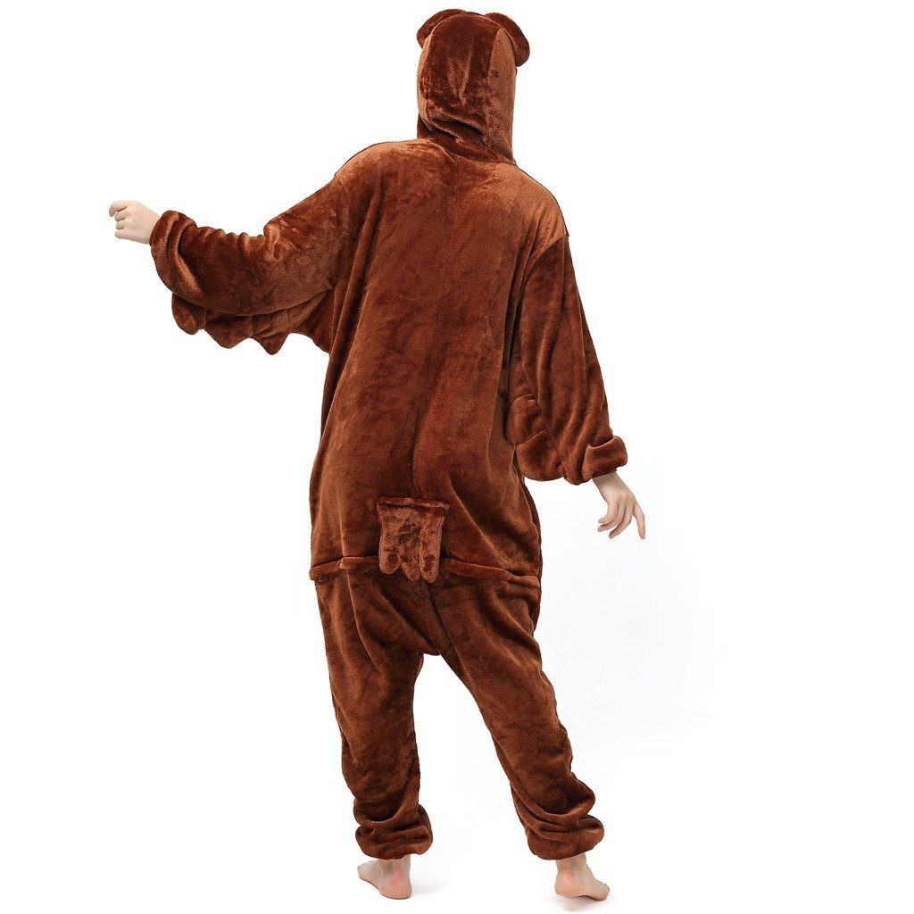 Katara Partyanzug Waldtiere Jumpsuit Kostüm Onesie Overall Erwachsene S-XL, Bär, Biene, Eule, Eichhörnchen, Fuchs, Fledermaus, Rentier, Maus, Igel