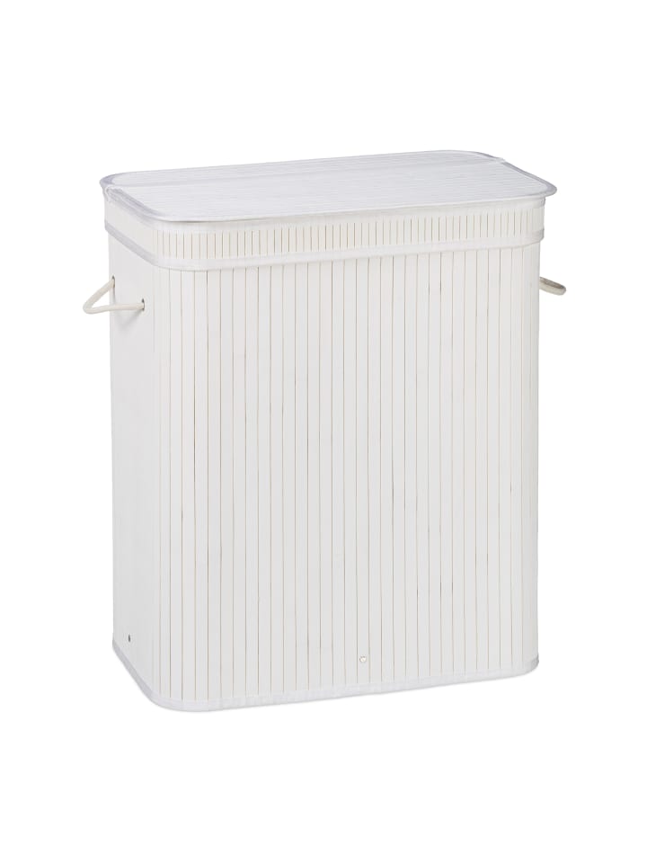 relaxdays 3 x Wäschekorb in Weiß - (B)55 x (H)63 x (T)35 cm günstig kaufen onesize