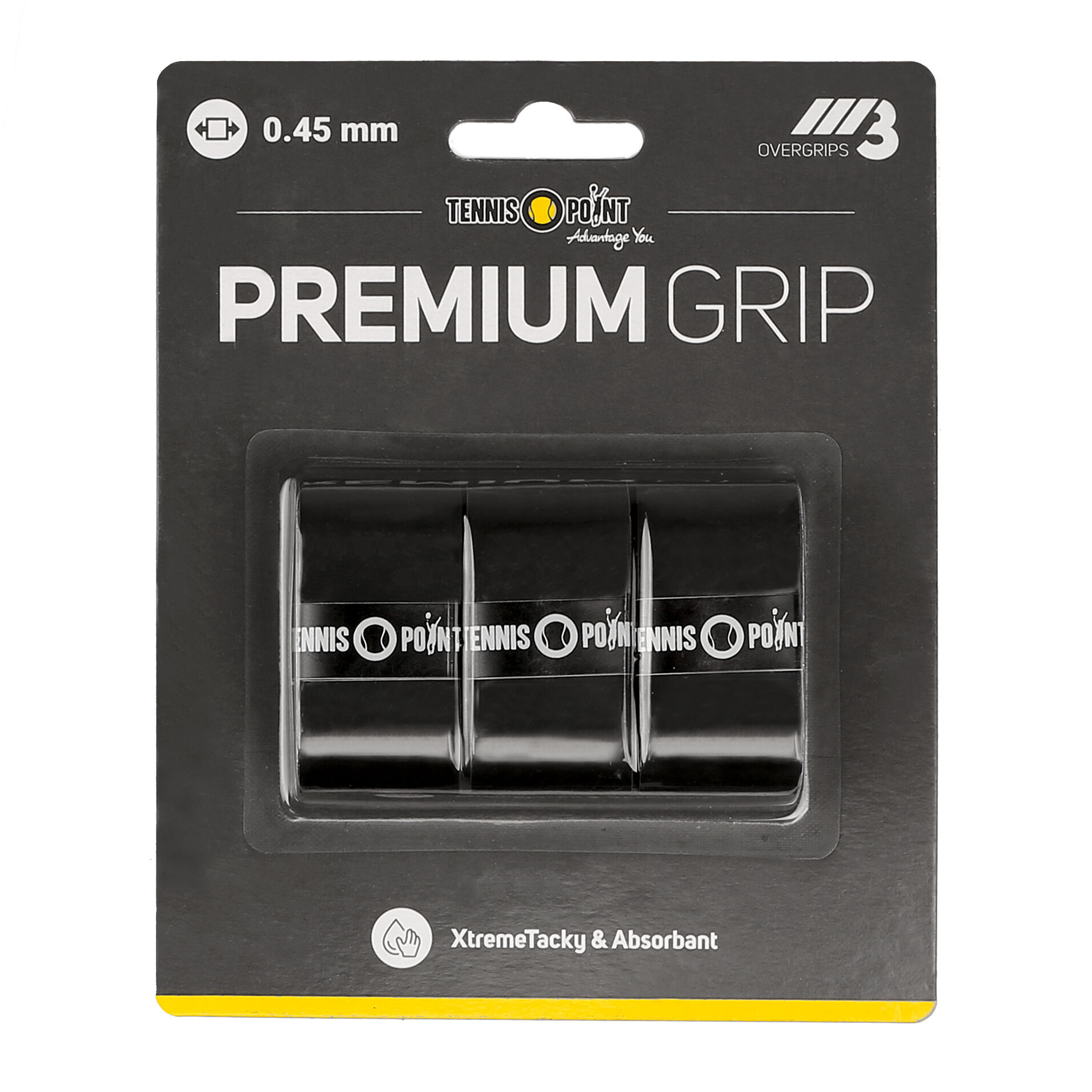 Premium Grip 3er Pack - Schwarz
