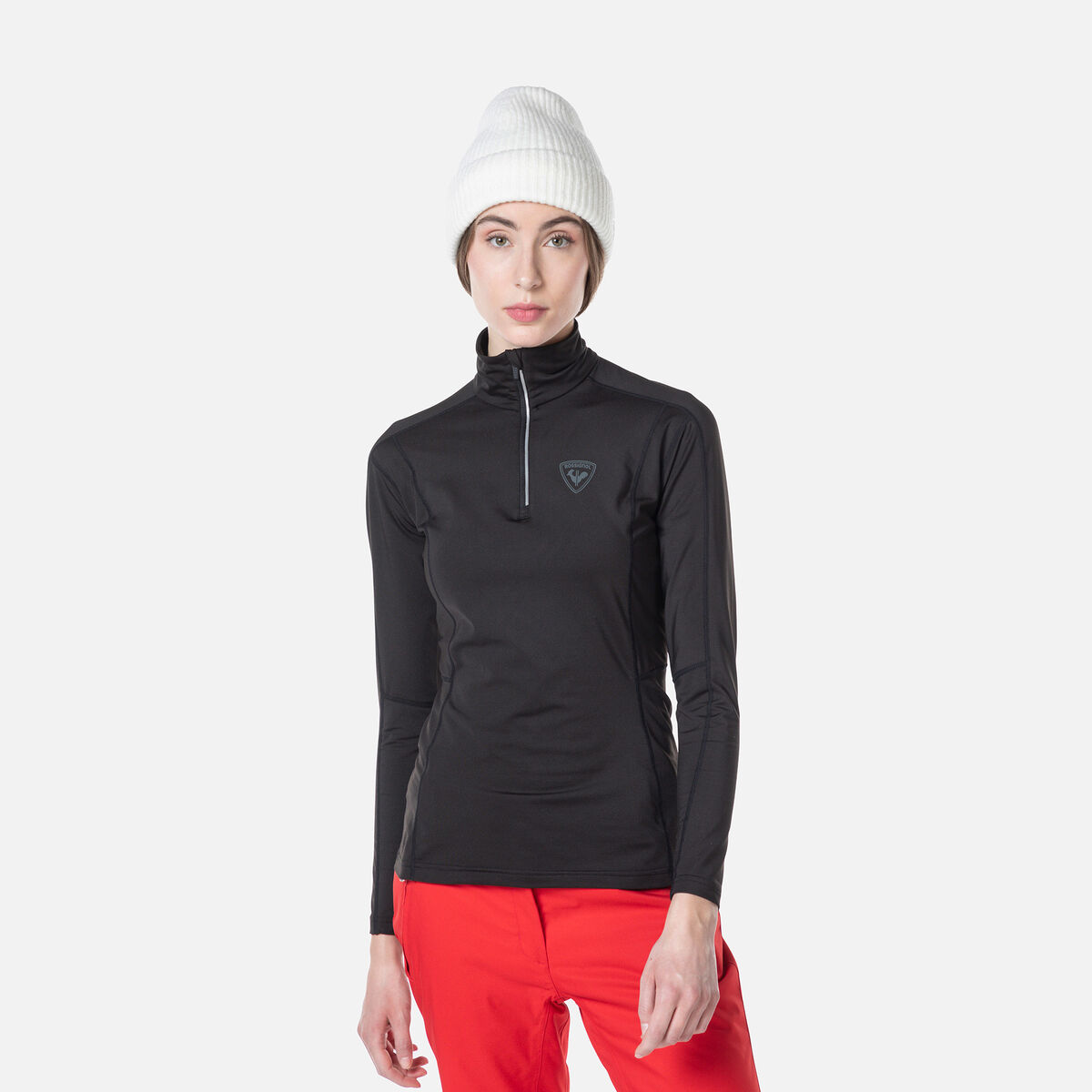 Damenoberteil Baselayer Classique mit halbem Reißverschluss