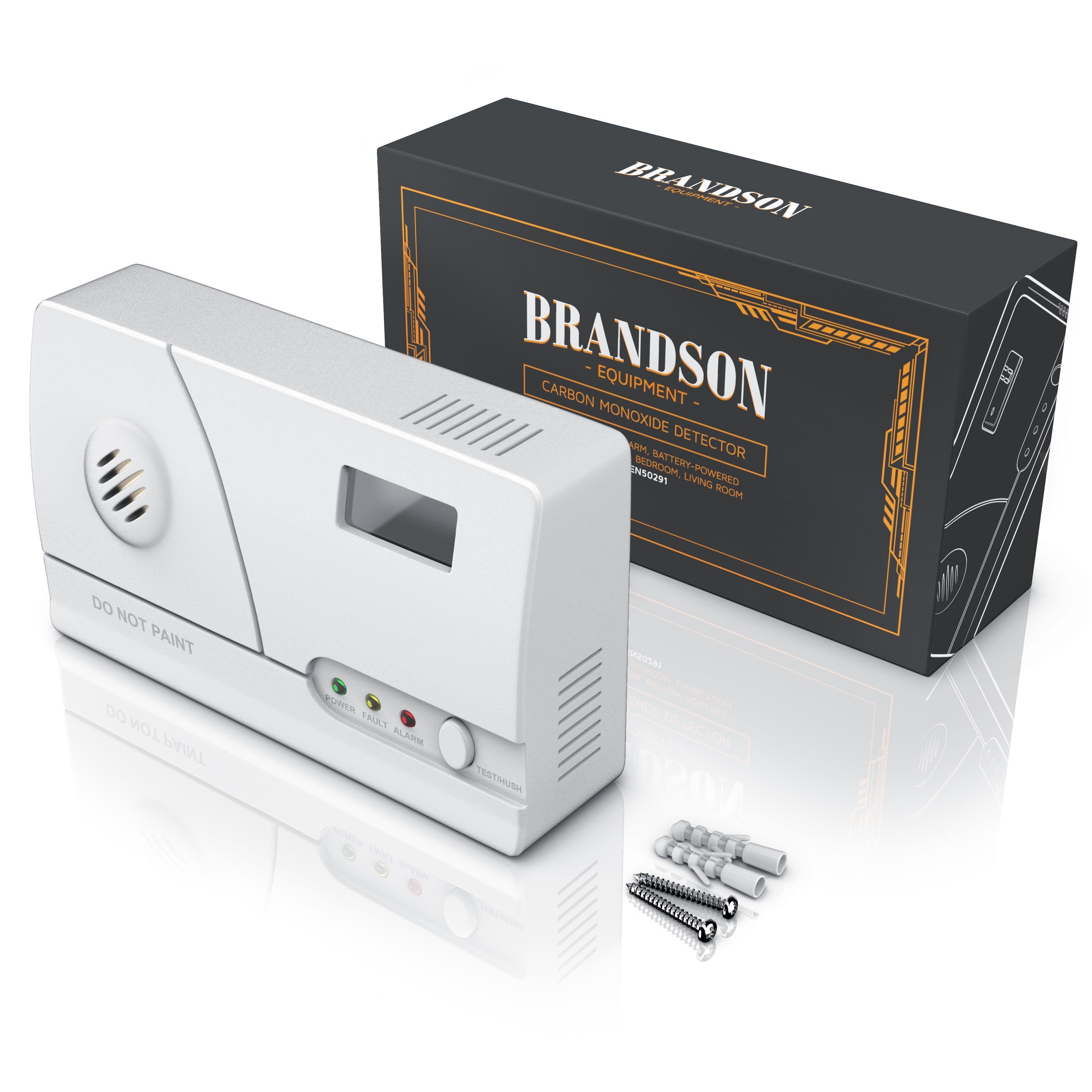 Brandson CO-Melder (Kohlenmonoxidmelder mit LCD-Display - CO Melder mit Figaro-Gassensor)