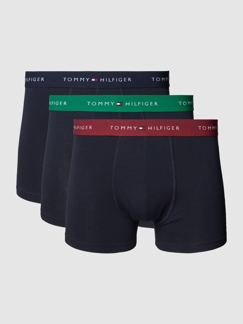 Trunks mit elastischem Bund im 3er-Pack in dunkelblau