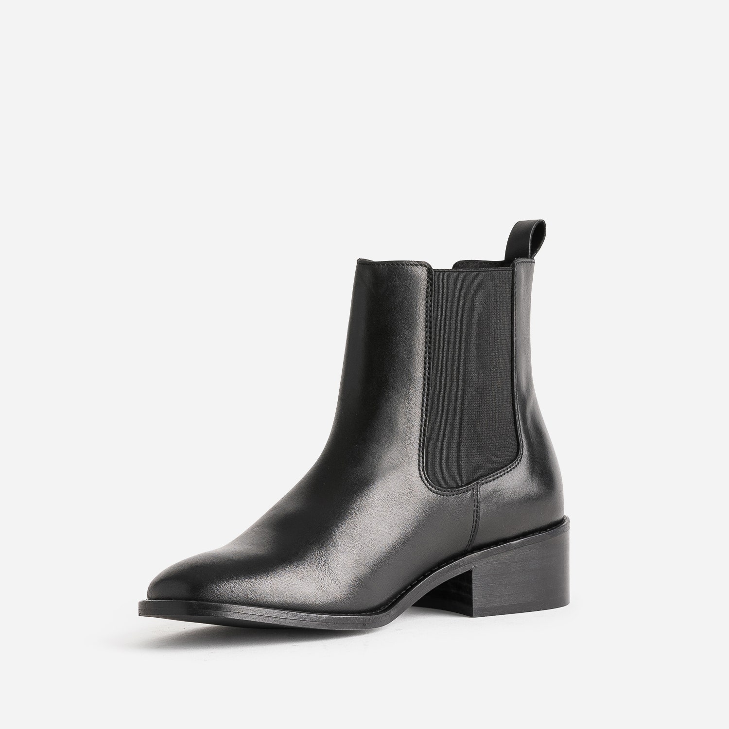 Chelsea boots noir éco-conçu en cuir