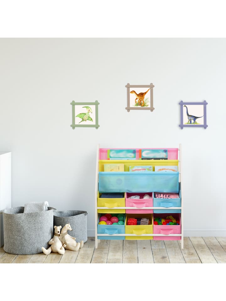 relaxdays Kinderregal in Bunt - (B)62,5 x (H)74 x (T)31 cm günstig kaufen onesize