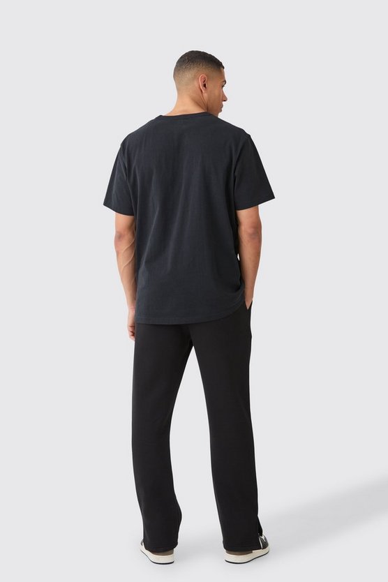 Jogginghose mit Homme-Print und geteiltem Saum