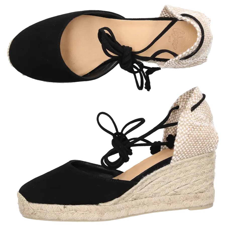 CASTAÑER - Espadrilles CARINA Veloursleder - schwarz