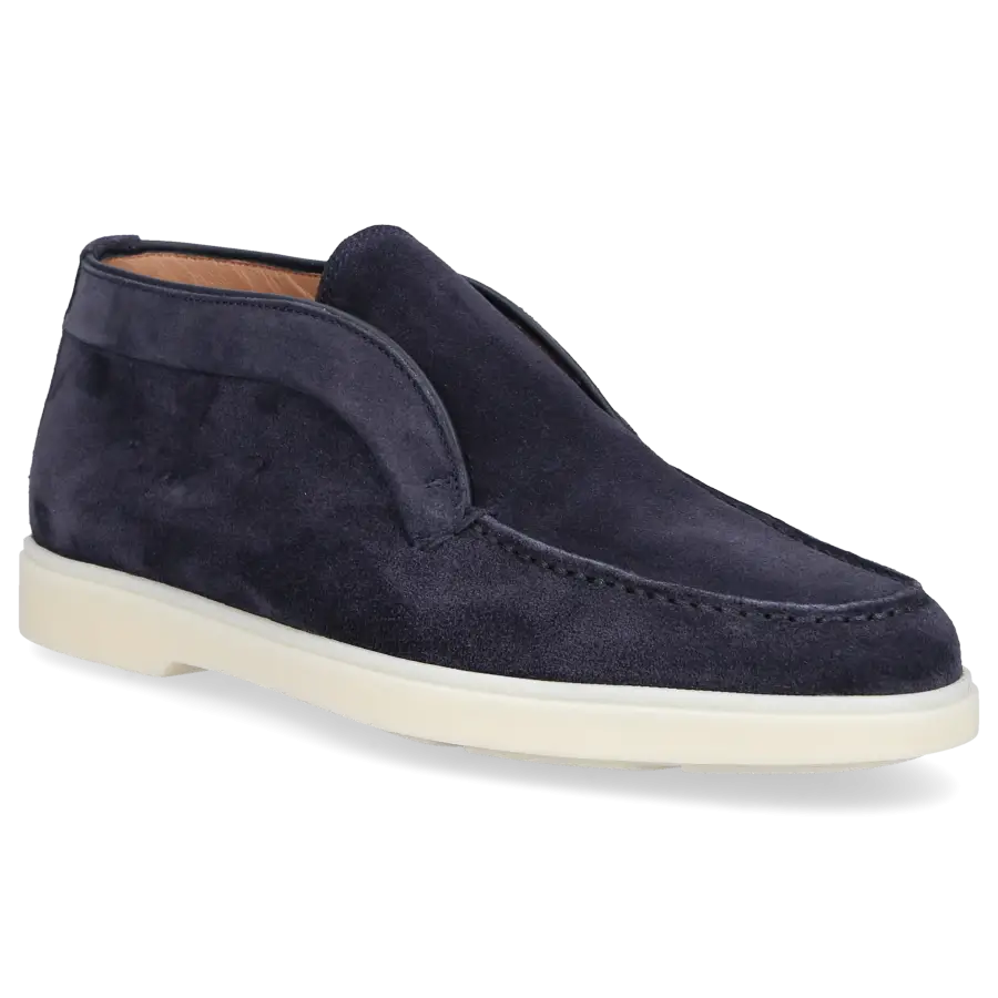 Santoni - Stiefeletten DESERT BOOT Veloursleder - blau