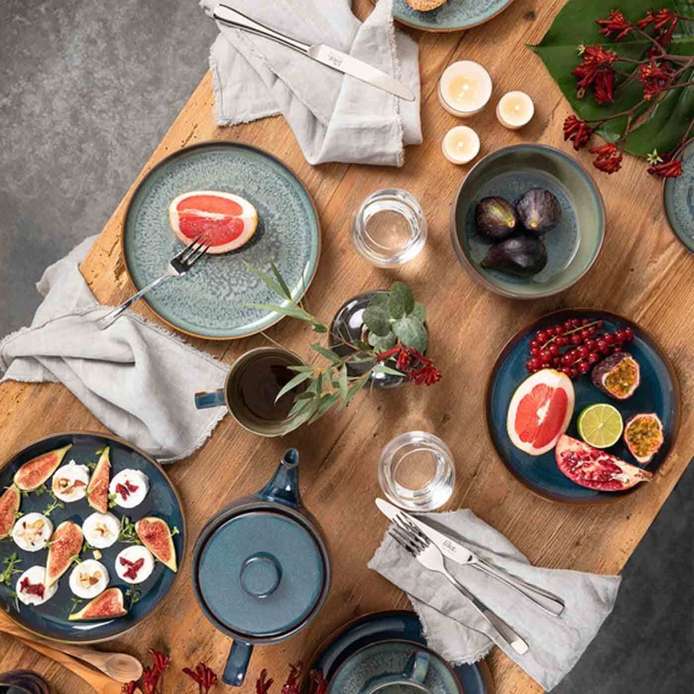 Villeroy & Boch Kombiservice Crafted Breeze Frühstücks-Set 6er Set (6-tlg), Porzellan