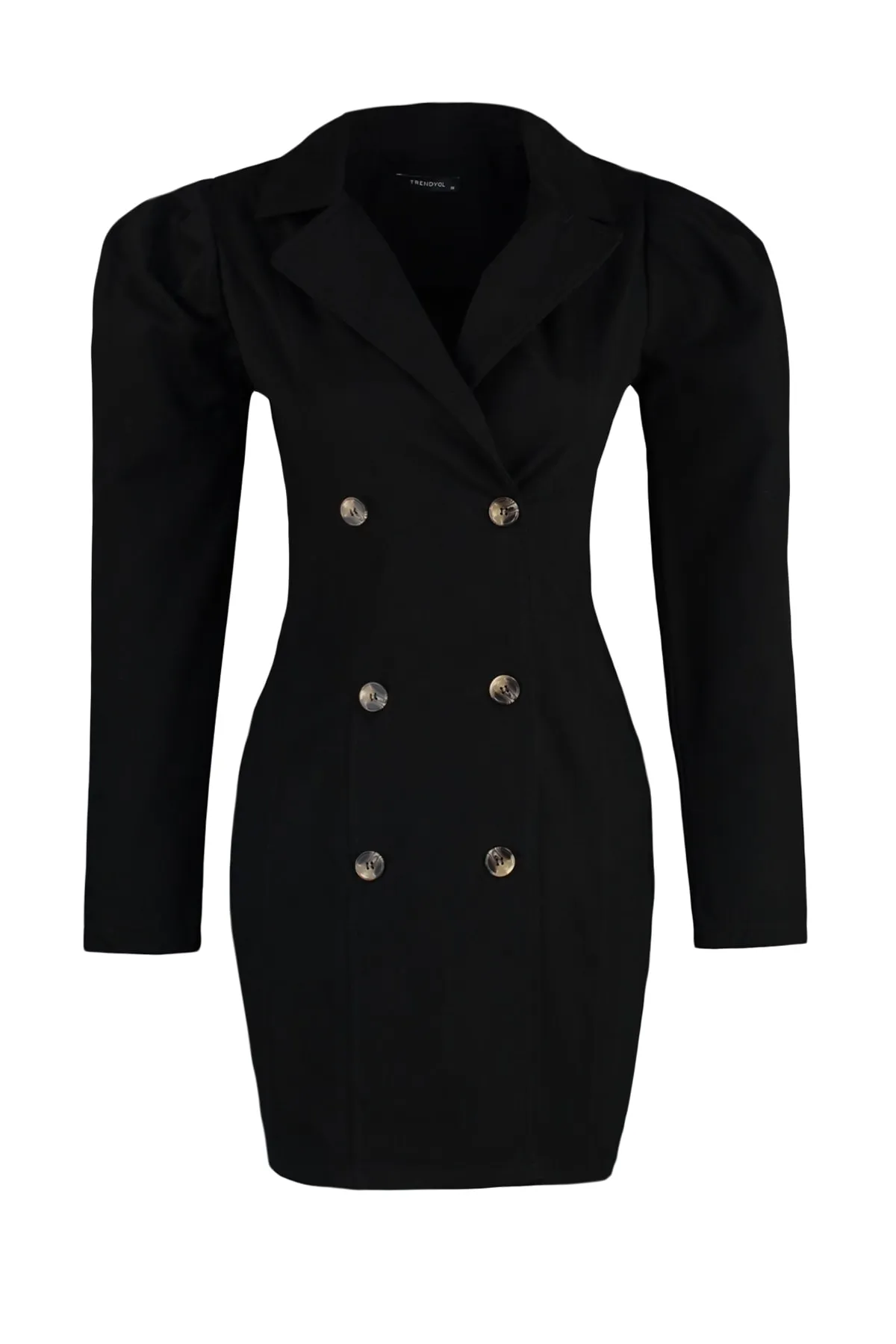 Trendyol Collection  Limitierte Edition: Schwarz gewebte Jacke, gewebtes Kleid TWOAW22EL1352