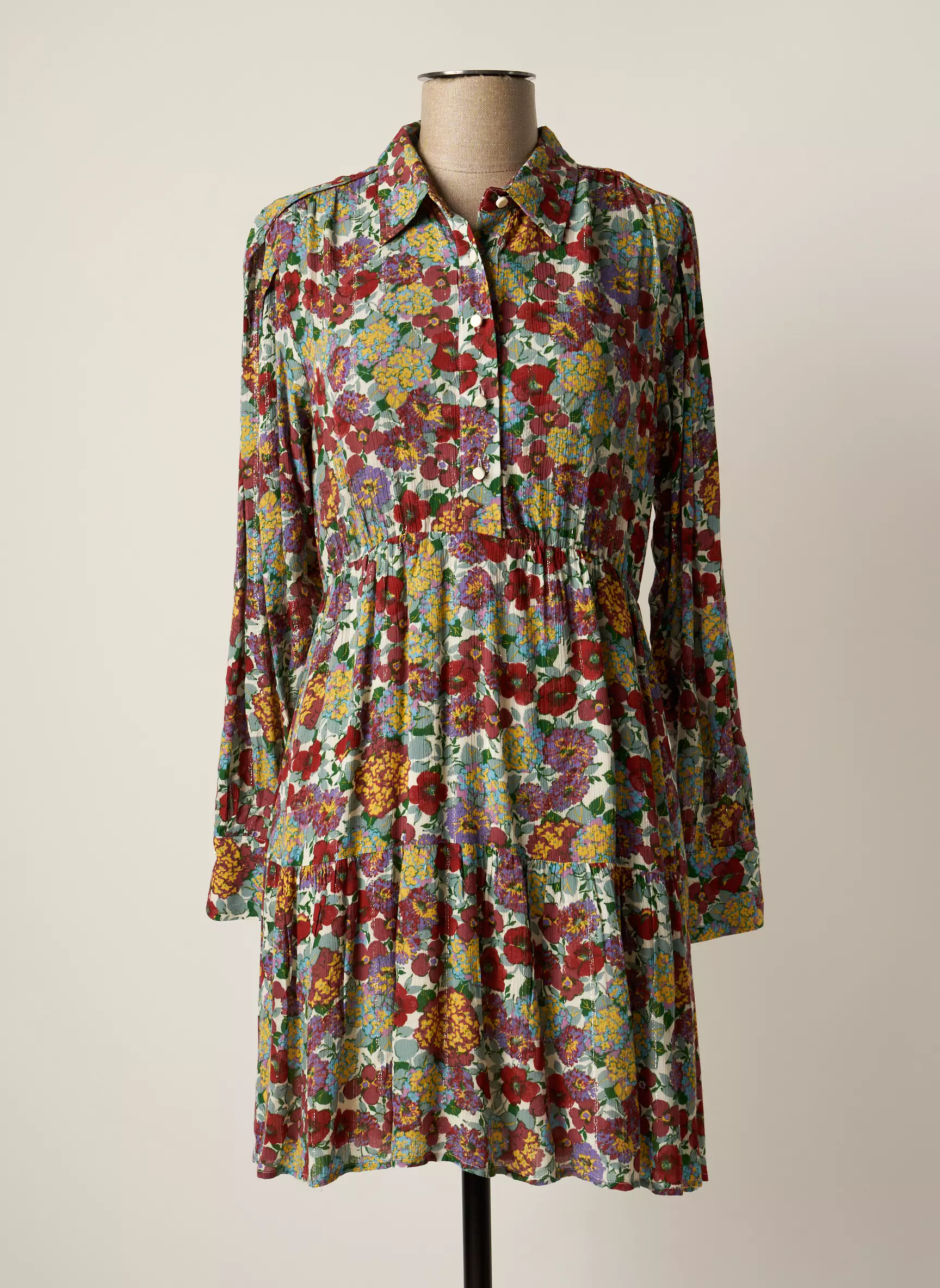Ba Sh Robes Mi Longues Femme couleur vert
