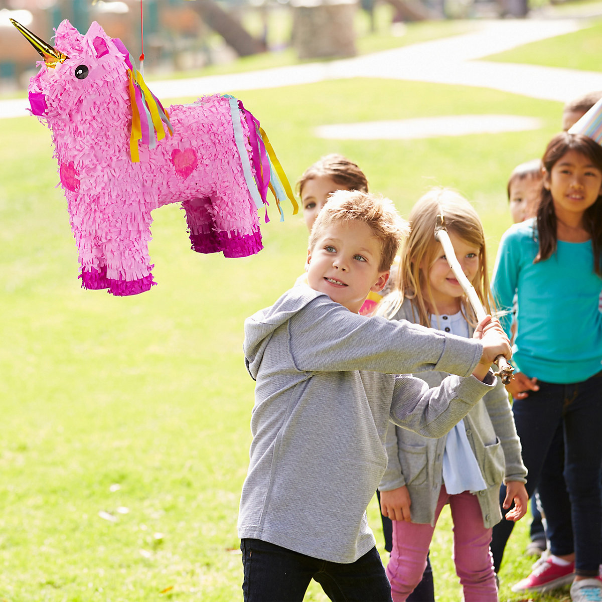 4-tlg. Pinata Set Einhorn