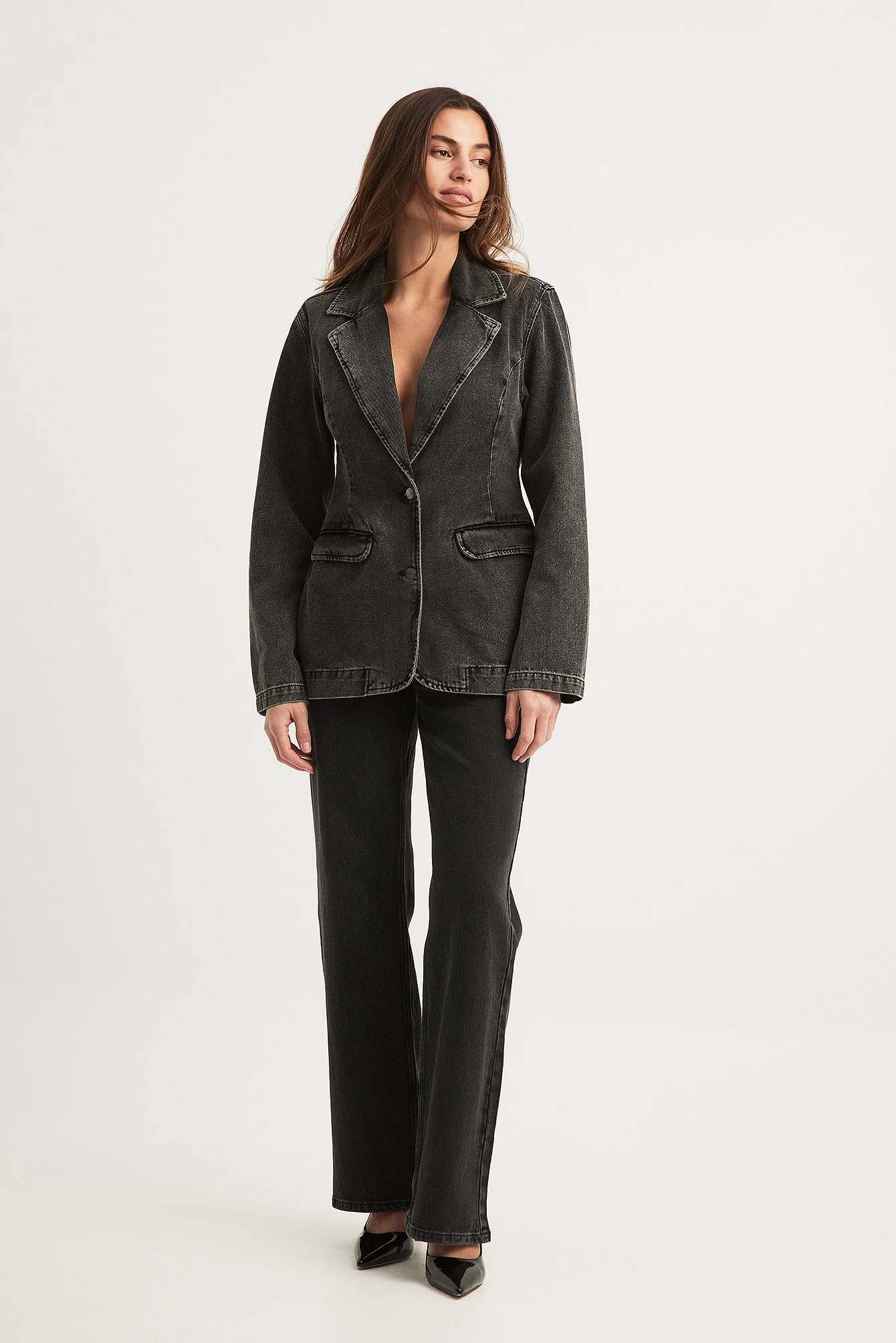 Taillierter Denim-Blazer