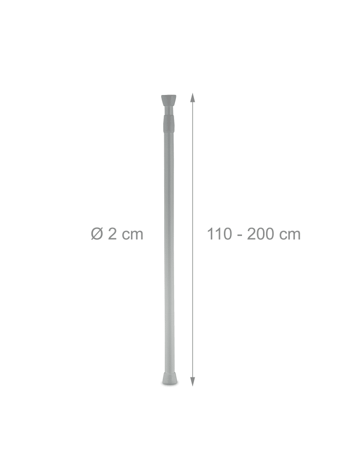 relaxdays Teleskopstange in Grau - 110–200 cm günstig kaufen onesize