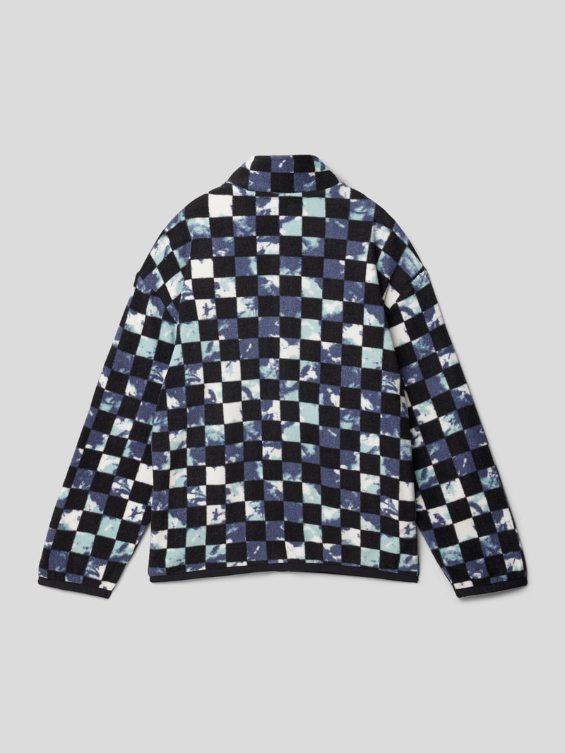 Fleecejacke mit Allover-Muster-Print Modell 'RADICAL TIMES POLAR' in rauchblau