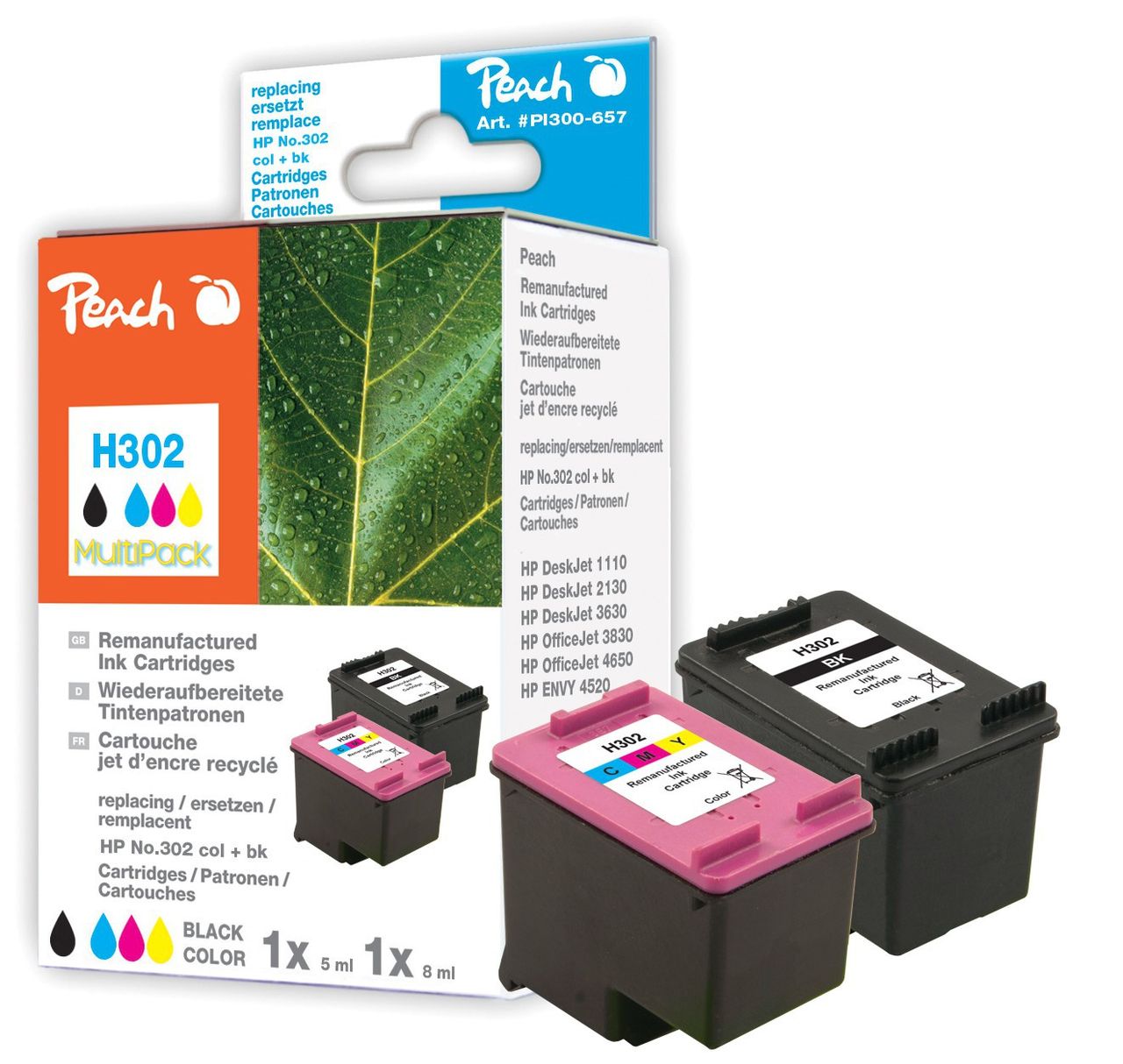 Peach Spar Pack Druckköpfe ersetzt HP No. 302
