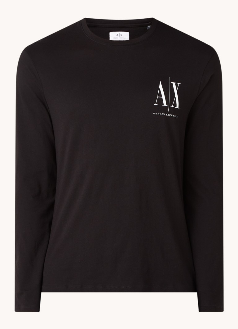 Armani Exchange garās piedurknes ar logotipa apdruku