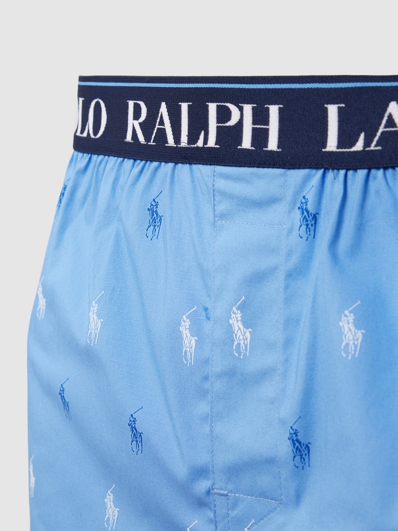 Boxershorts mit Logo-Muster im 3er-Pack in blau