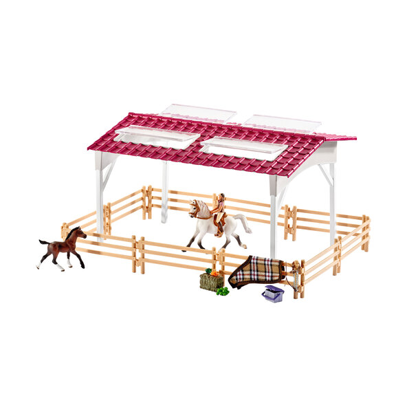Horse Club Reiterhof mit Reiterin und Pferden 42344