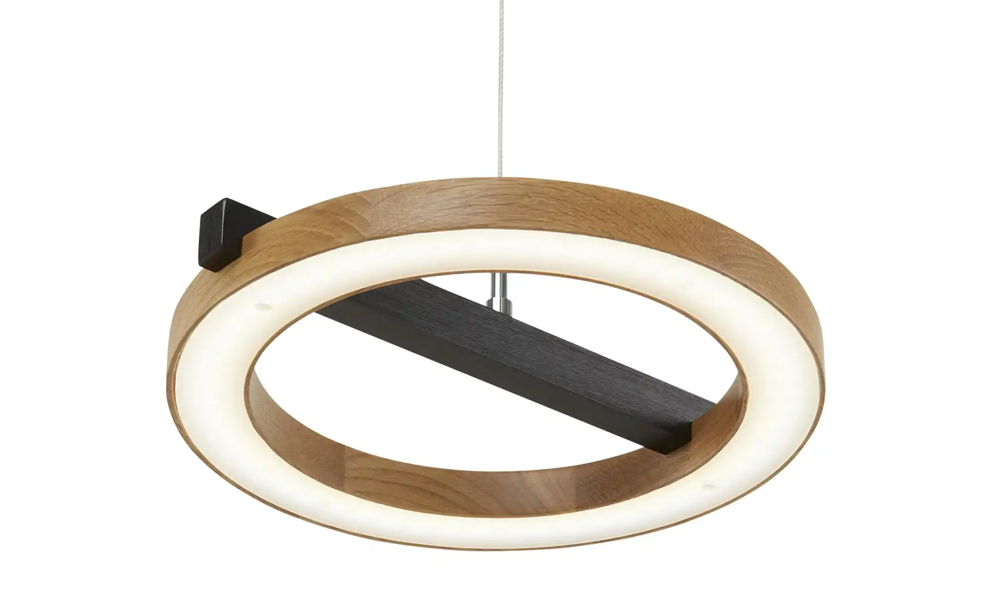 KHG LED-Pendelleuchte, 2-flammig, anthrazit / Eiche