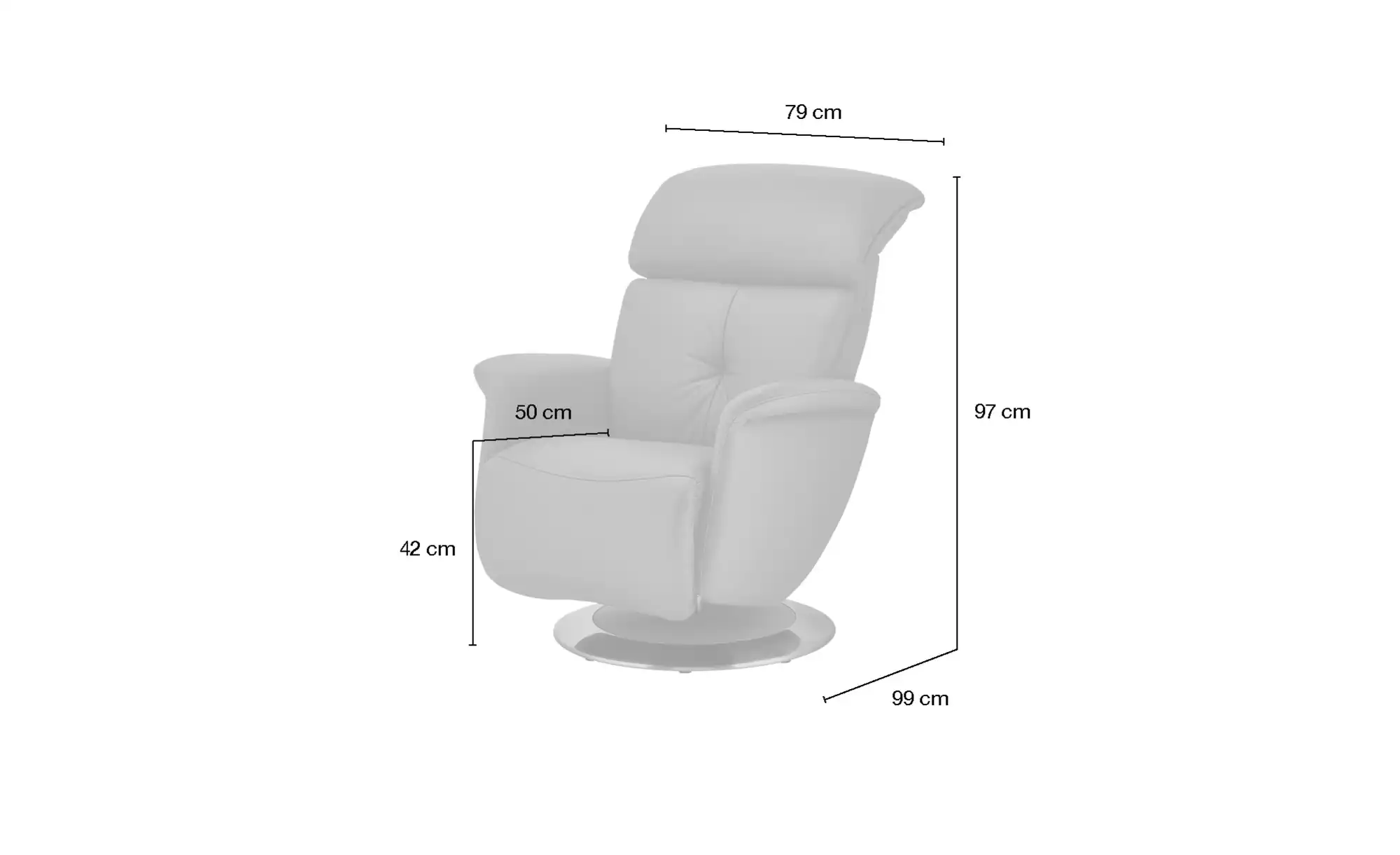 himolla Funktionssessel Leder 7708