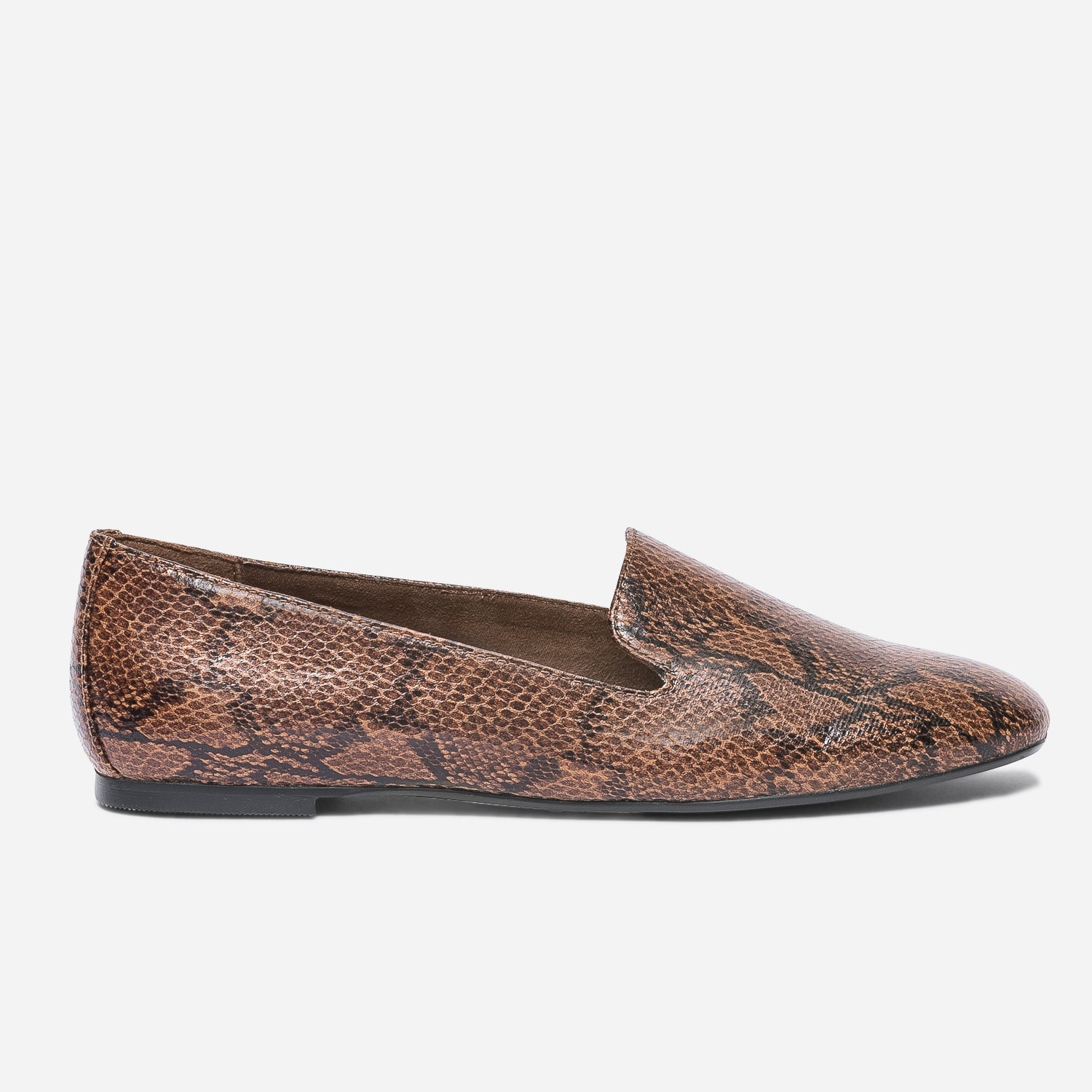 Slipper marron effet python