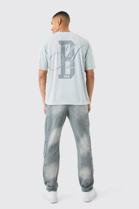Oversize T-Shirt mit Bh Man Print