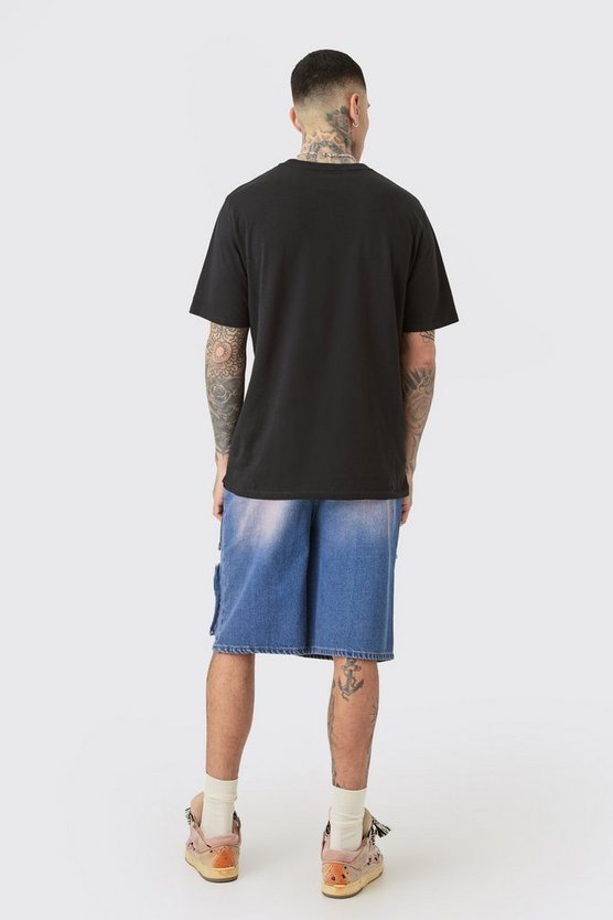 Tall schwarzes T-Shirt mit Pour Homme Print