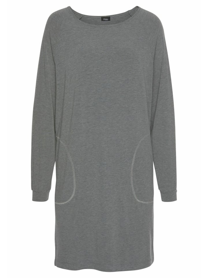 VIVANCE DREAMS Sleepshirt in melange-dunkelgrau günstig kaufen 32/34