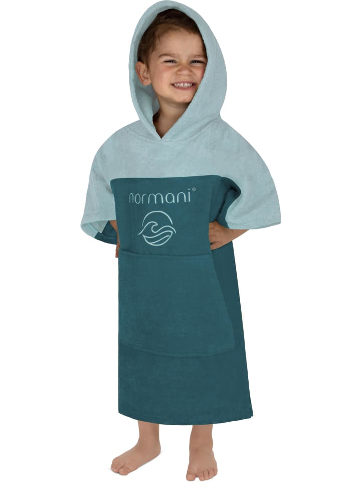 normani Kinder Badeponcho Puwai in Petrol günstig kaufen