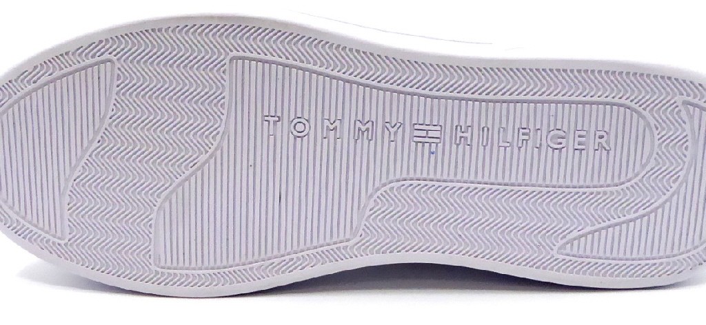 TOMMY HILFIGER Freizeit Schnürer weiss Basket Sneaker With Webbing