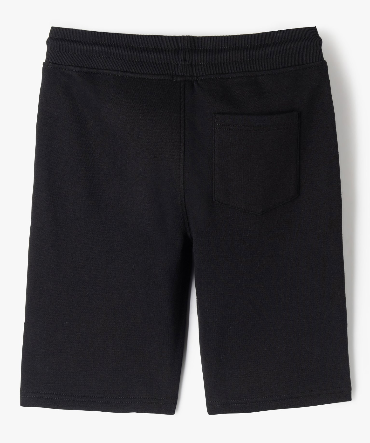 Bermuda en maille molletonnée avec ceinture ajustable Garçon noir | GEMO
