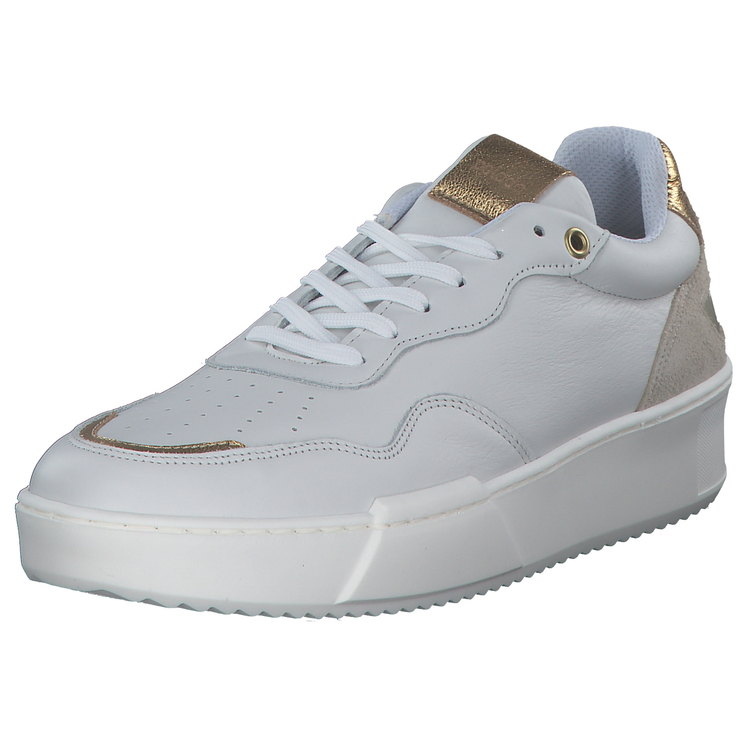 Palado S2-2319, Schnürschuhe, Damen, Weiß/Gold