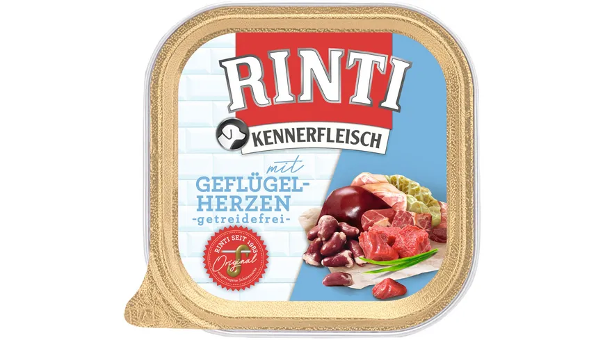 RINTI Hundenassfutter Kennerfleisch Geflügelherzen 300 g