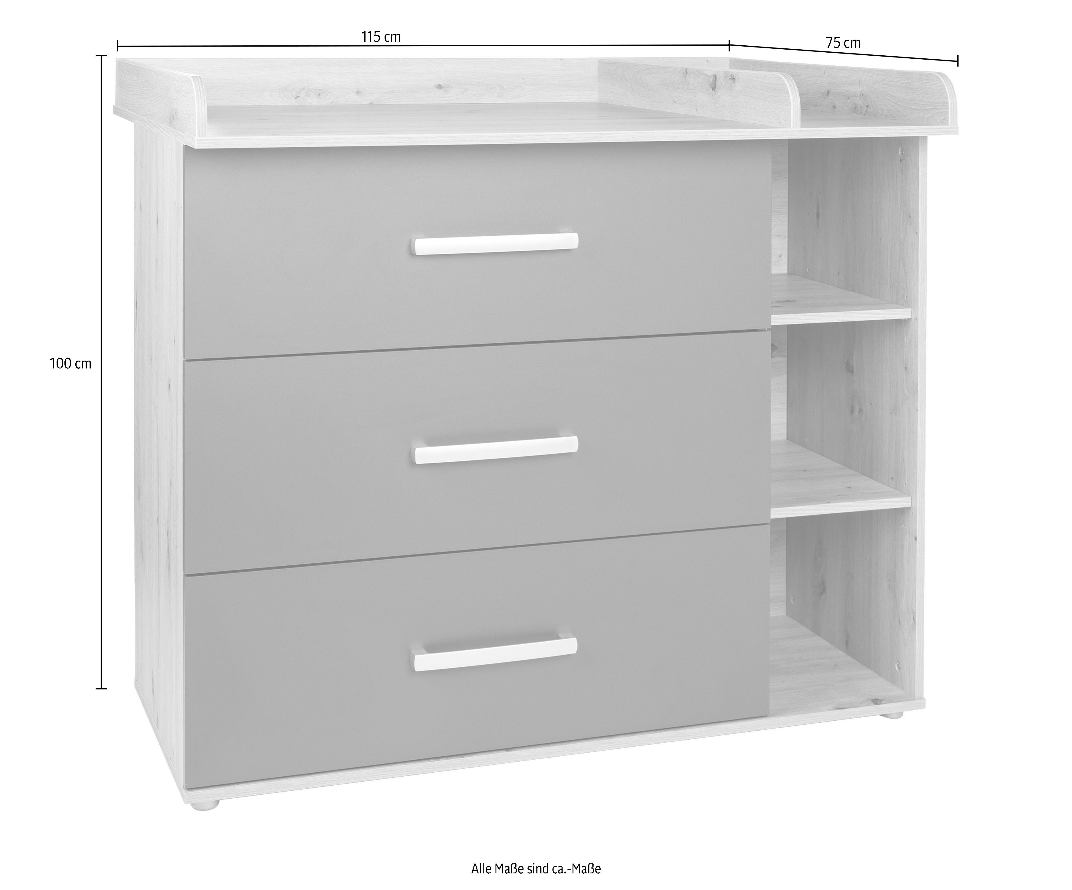 arthur berndt Babyzimmer-Komplettset Babyzimmer-Set Alessio 3-teilig, (Set)