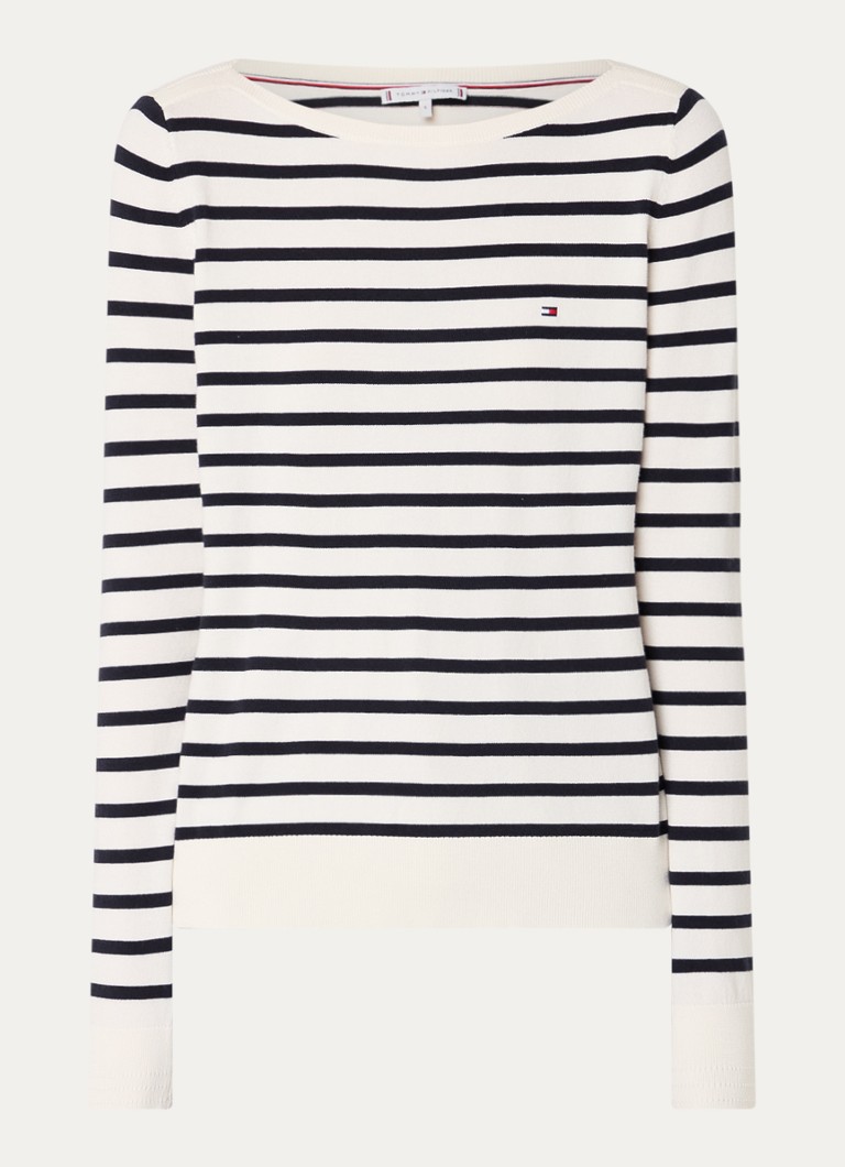 Tommy Hilfiger megztinis su logotipu ir laivelio formos iškirpte
