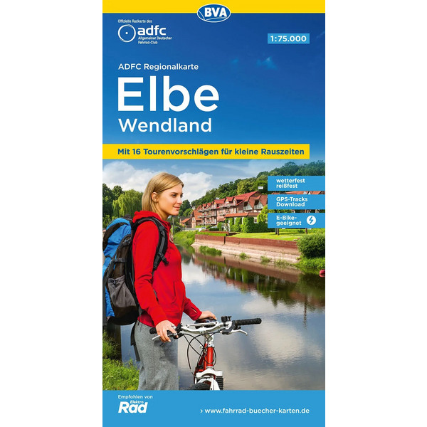 ADFC REGIONALKARTE ELBE WENDLAND MIT TOURENVORSCHLÄGEN - Fahrradkarte