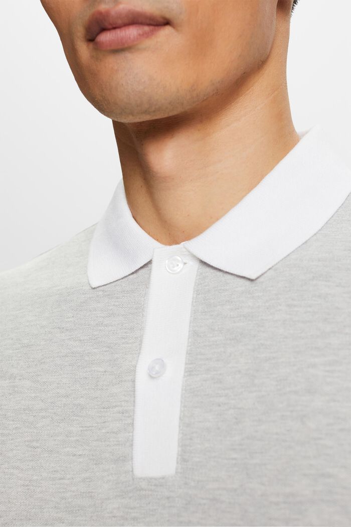 Zweifarbiges Piqué-Poloshirt