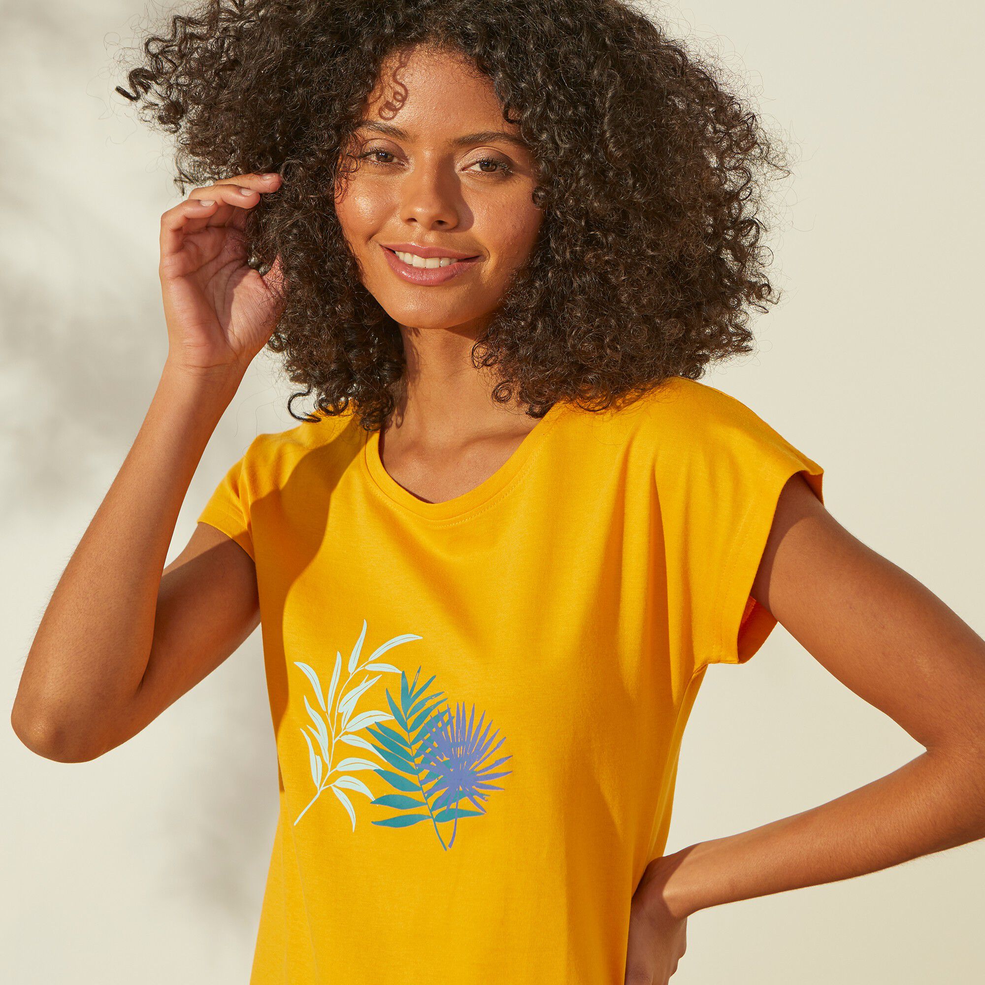 Tee-shirt de pyjama en coton manches courtes