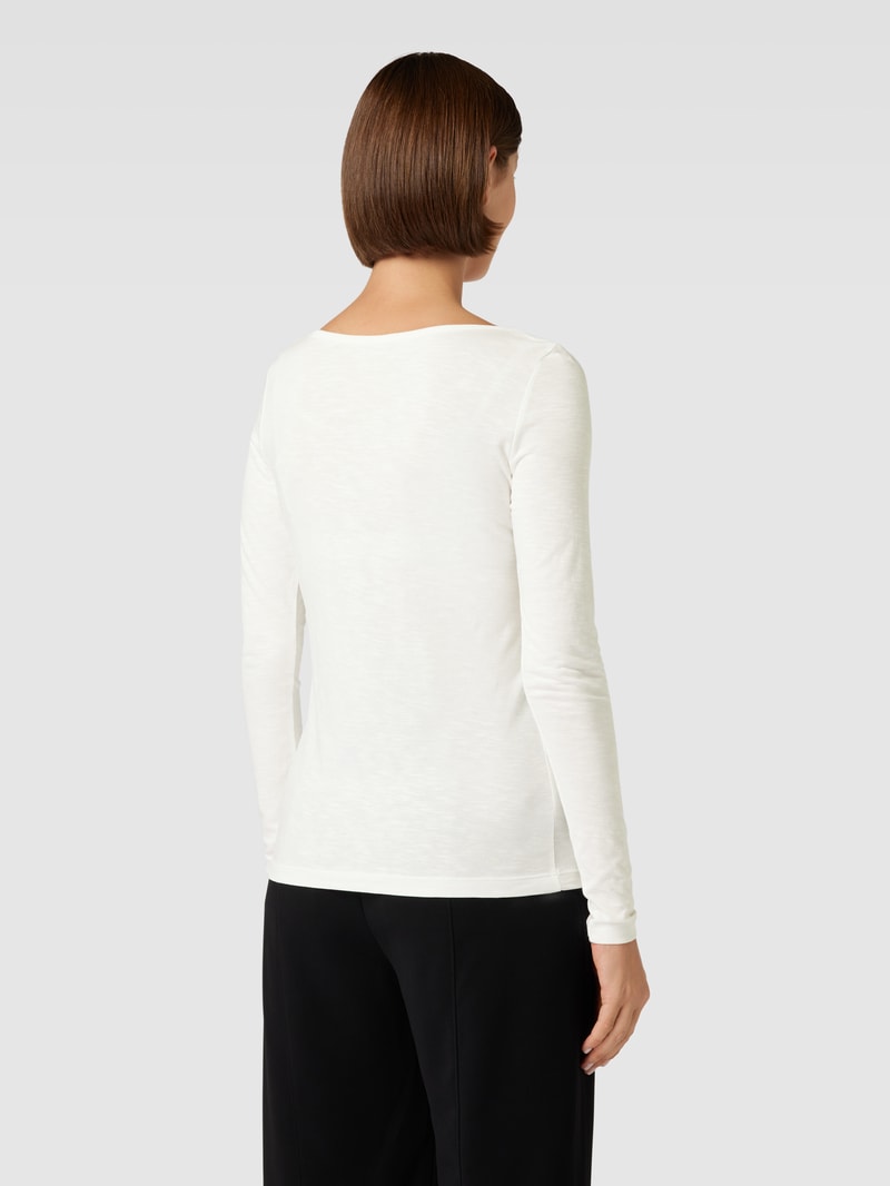 Longsleeve mit U-Boot-Ausschnitt in offwhite